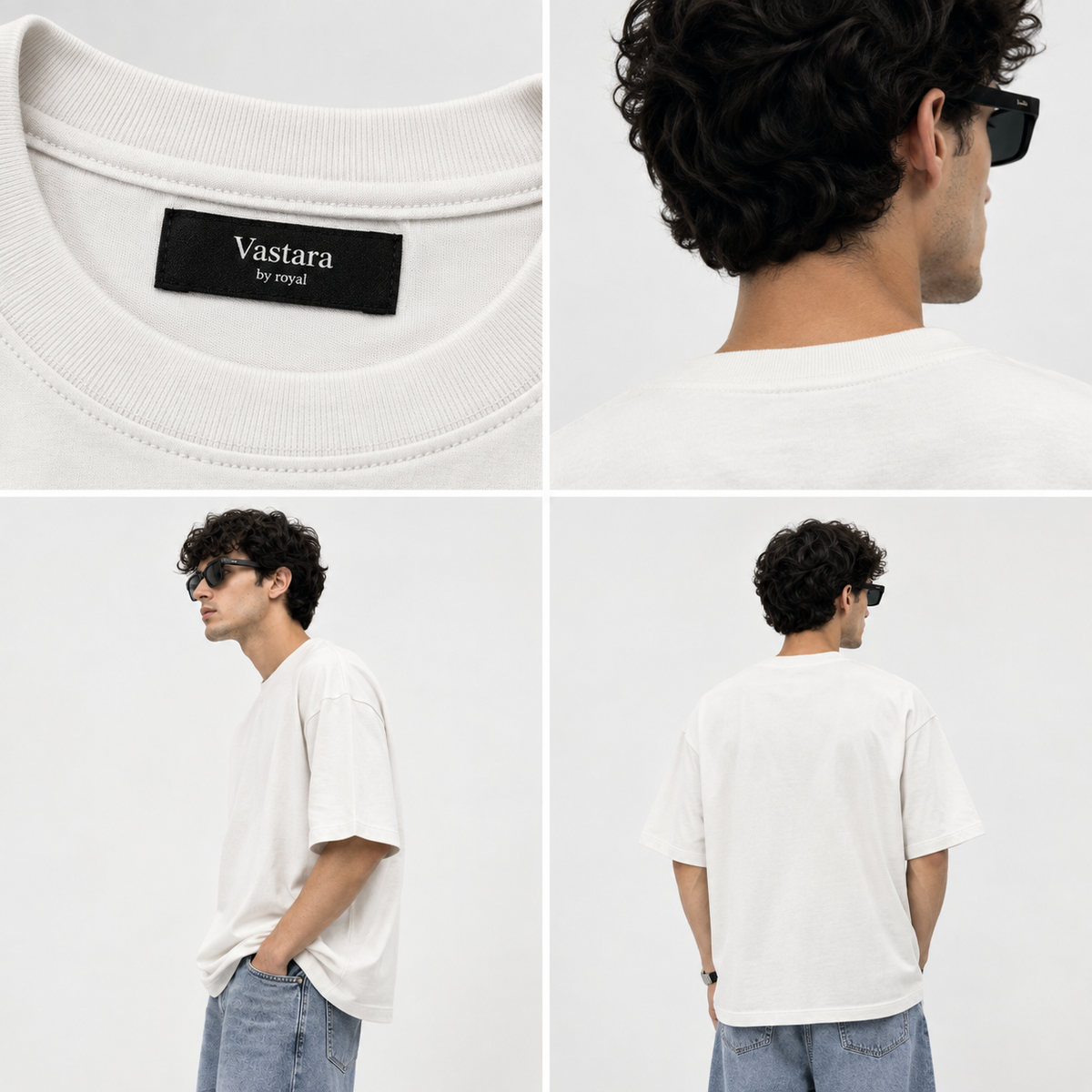 White Minimal Tshirt for Men