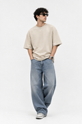 Beige Minimal Tshirt for Men