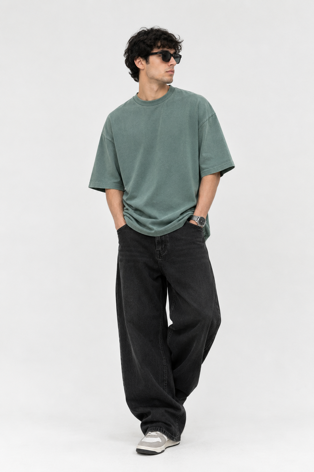 Green Minimal Tshirt for Men