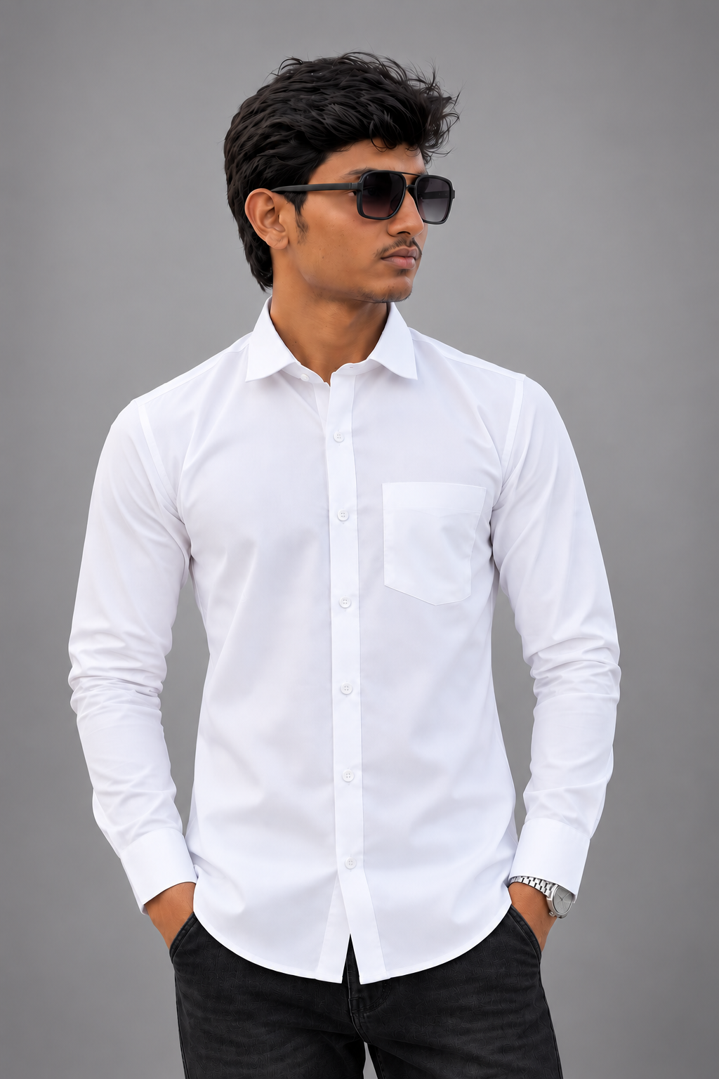 VASTARA Classic White Shirt