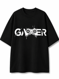 Gamer Controller Graphic Oversized T-shirt - Black