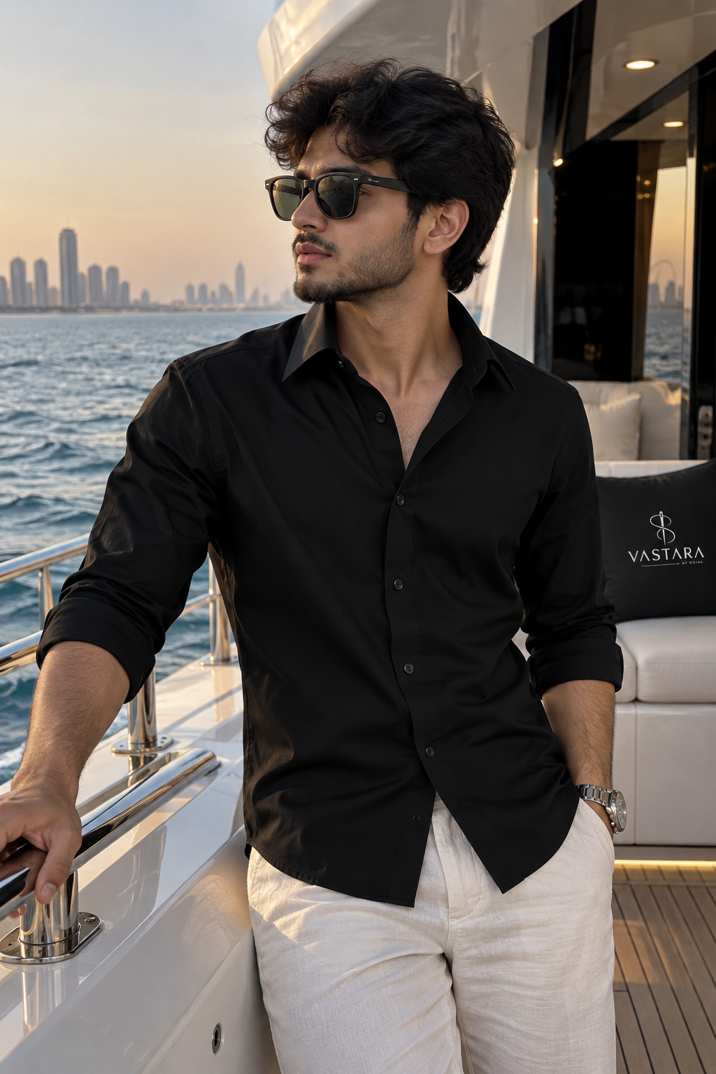 VASTARA  Black Premium Formal Shirt | Sharp Fit & Luxury Finish