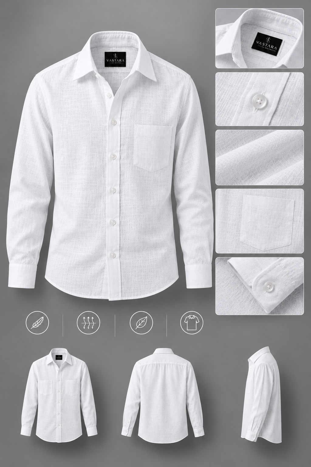 White Linen Shirt for Men – Formal & Casual Wear