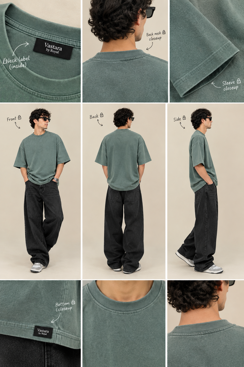Green Minimal Tshirt for Men